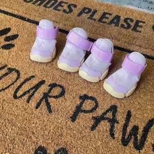 Dog sneakers lavender color